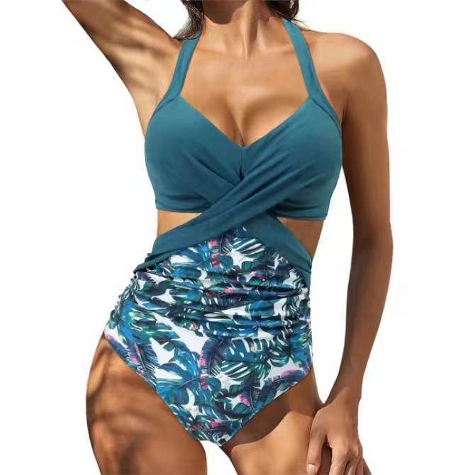 Cross Midriff Outfit Sexy Swimsuit Women - ANIBEY