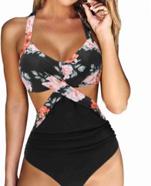 Cross Midriff Outfit Sexy Swimsuit Women - ANIBEY