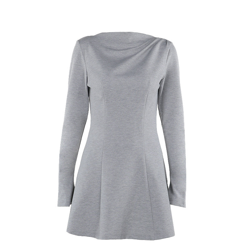 Fashion Slim-fitting Simple Long Sleeve Dress Women - ANIBEY
