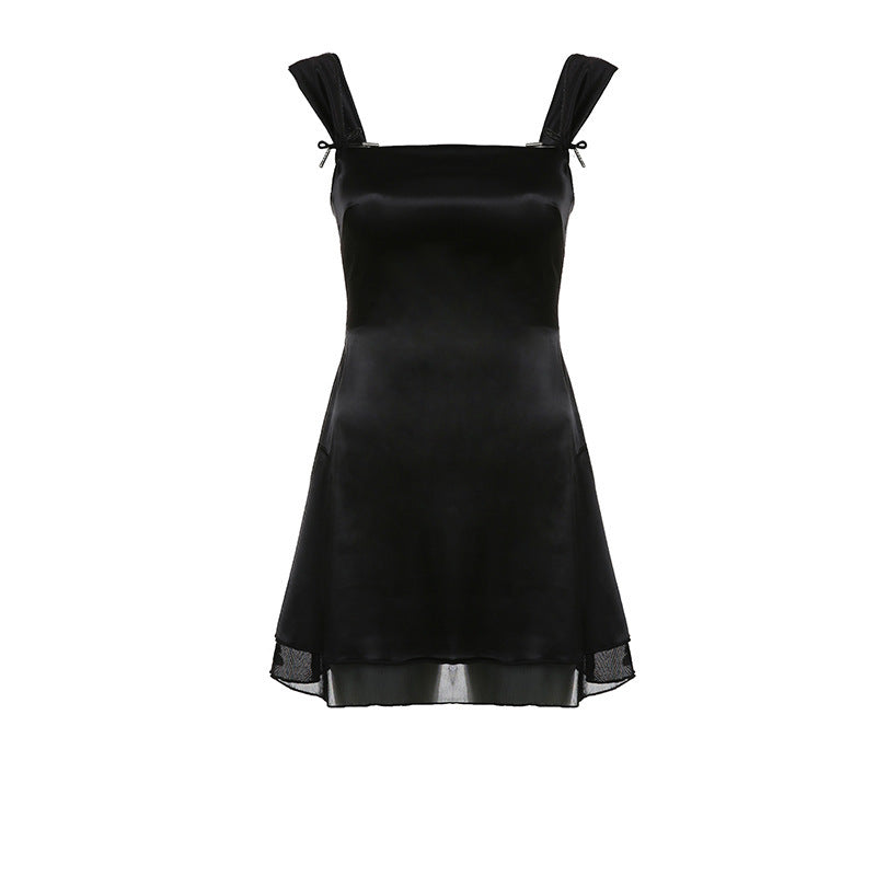 Fashionable Reversible Chiffon Suspender Dress For Women - ANIBEY