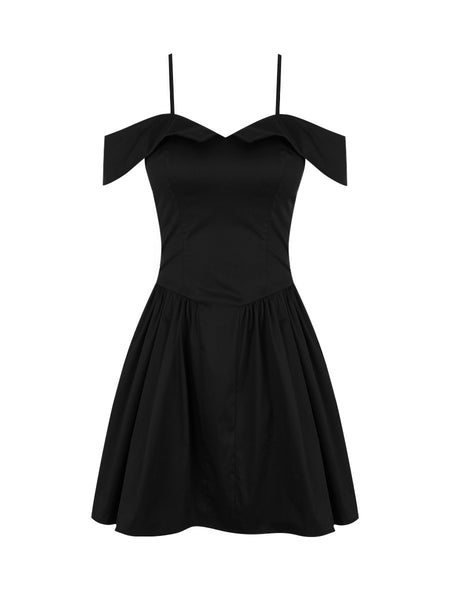 Off-shoulder Hot Girl Little Black Short Women's Dress - ANIBEY