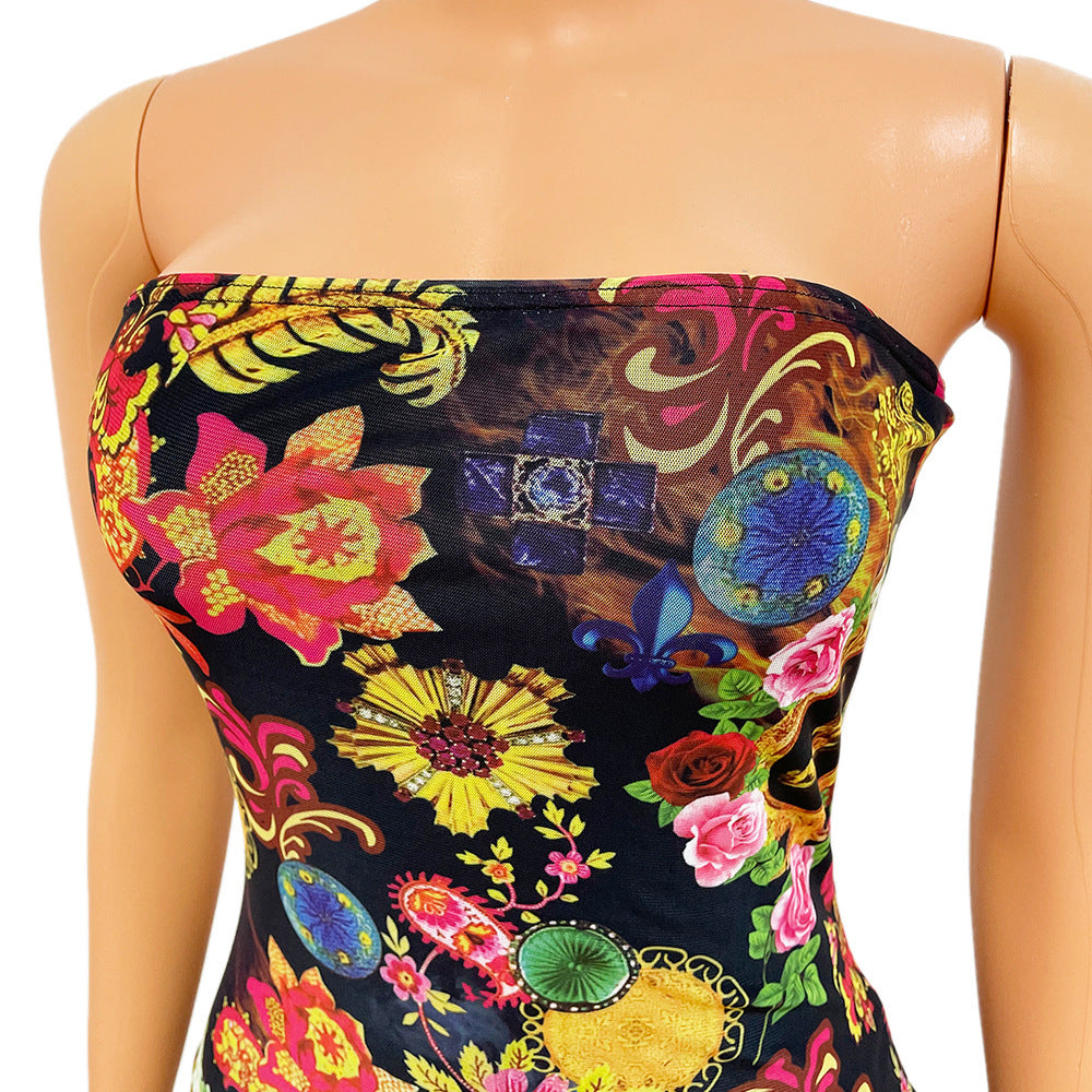 Sexy Tight-Fitting Breast-Wrapped Women Hip Dress - ANIBEY