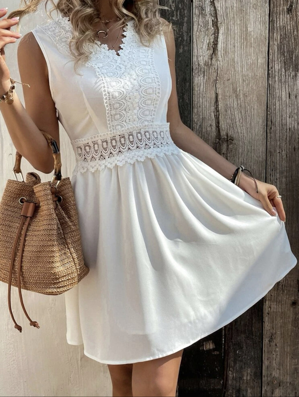 Women's New Lace Stitching Dress - ANIBEY