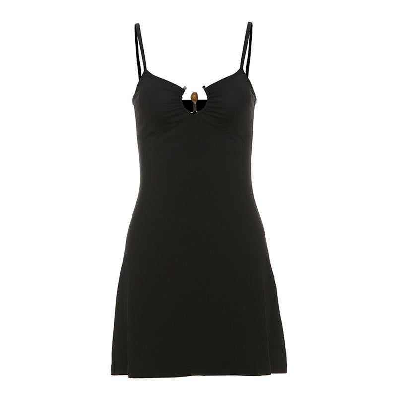 Women's Ring Waist Strap Dress - ANIBEY