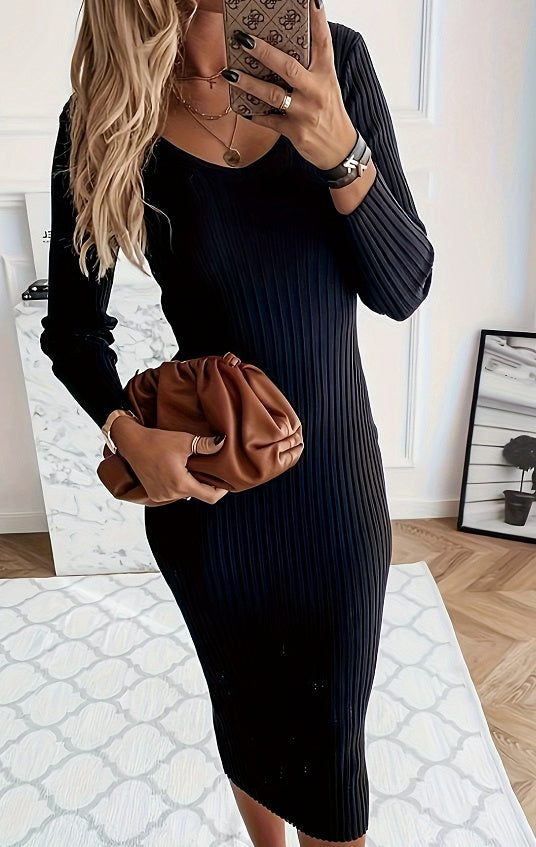 Women's V Callor Midi Dree - ANIBEY