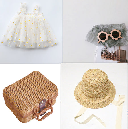Flower Girl Sense Summer Girl Princess White Gauze Skirt Girl Baby Sling Net Gauze Dress Tutu Skirt - ANIBEY