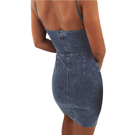 Denim hip dress - ANIBEY