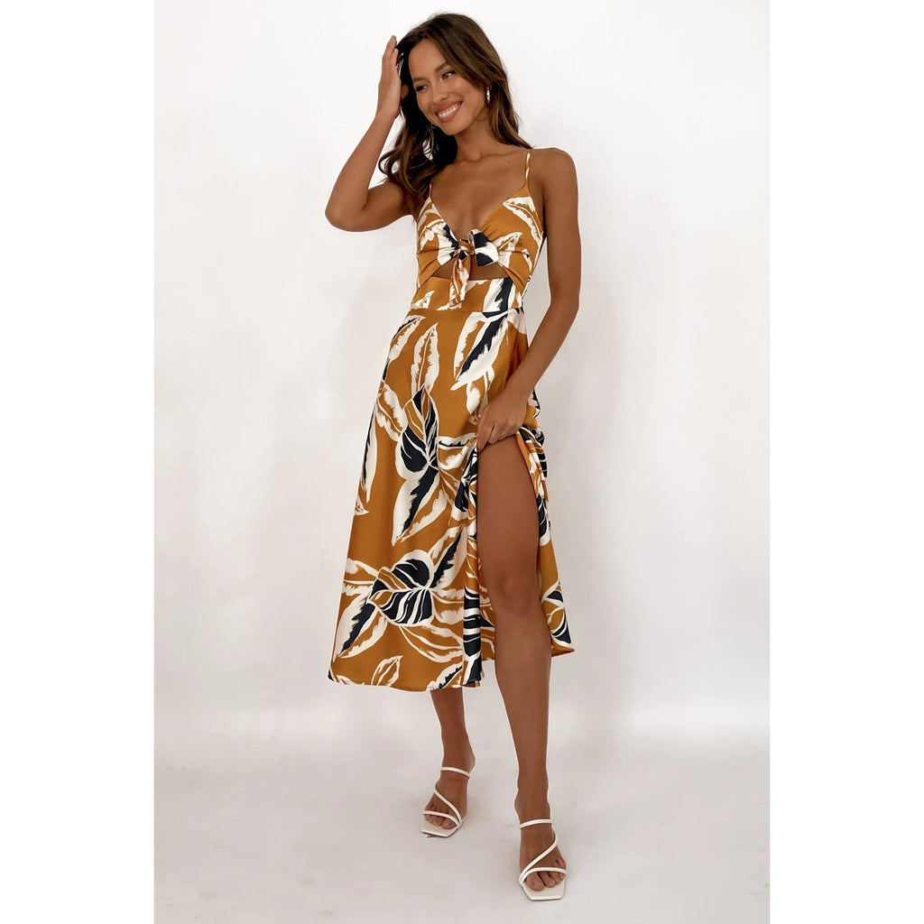 Sweet Tie-neck Sling Dress Women - ANIBEY