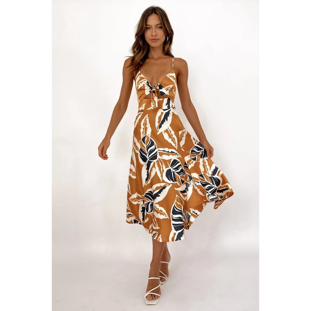 Sweet Tie-neck Sling Dress Women - ANIBEY