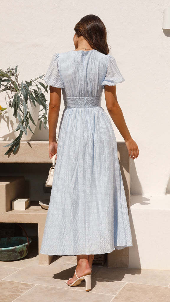 Women's Long Puff Sleeve Dress - ANIBEY