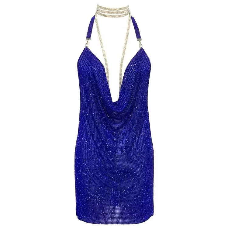 Women's Rhinestone Panel Costume Dress - ANIBEY