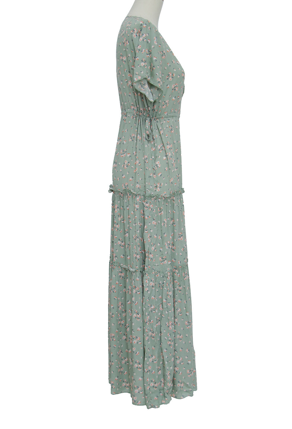 Women's Ruffled Floral Bohemian Dress - ANIBEY