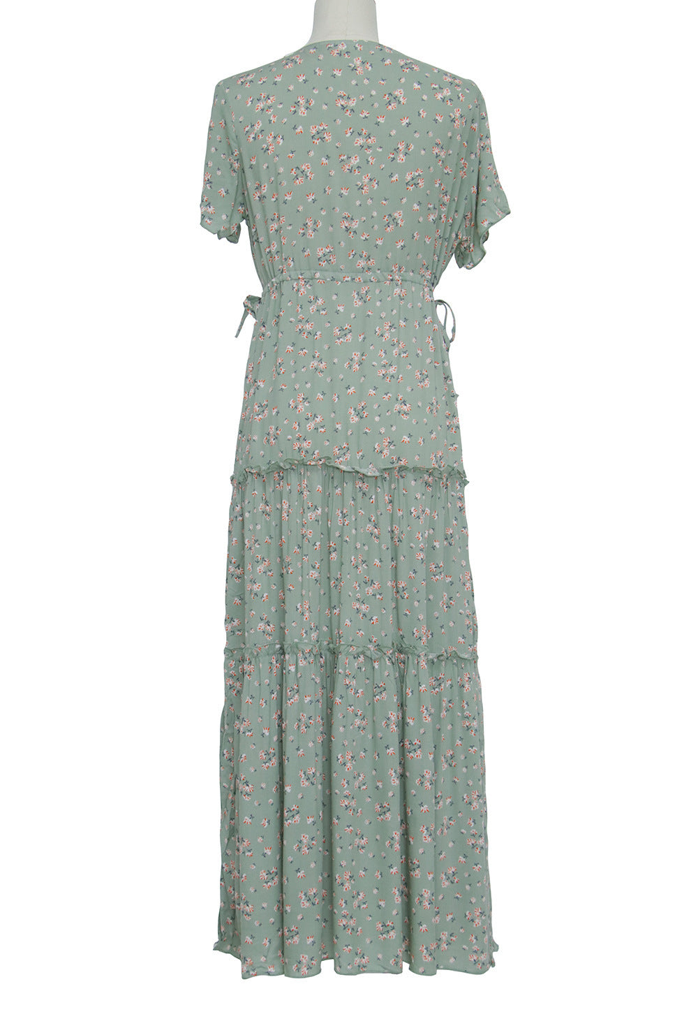 Women's Ruffled Floral Bohemian Dress - ANIBEY