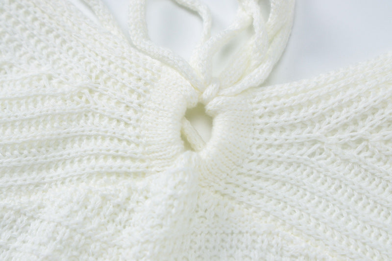 Backless Slim Fit Hollow Long Sleeve Dress - ANIBEY