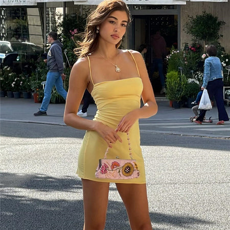 Off-shoulder High Waistband Women's Dress - ANIBEY