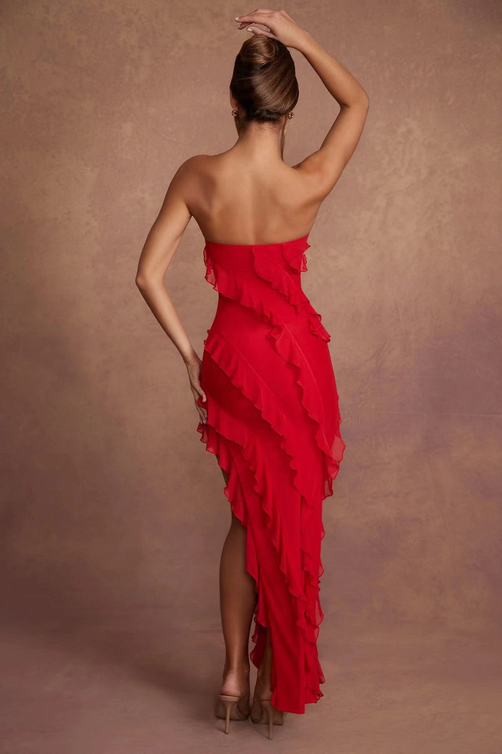 Breast Wipe Bag Buttock Slit Dress - ANIBEY