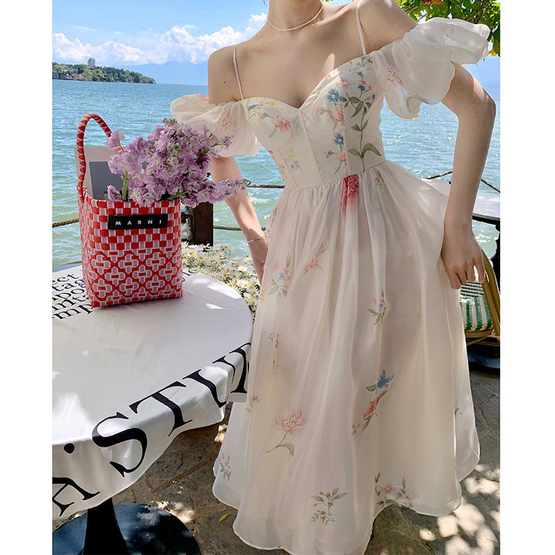 Summer Fairy Chic Waist-tight Seaside Vacation Fairy Skirt - ANIBEY