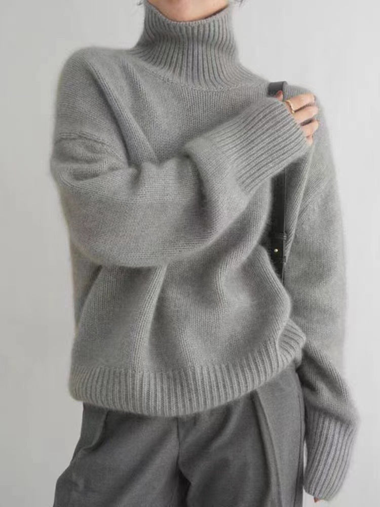 Women's Turtleneck Autumn And Winter Cashmere Sweater - ANIBEY