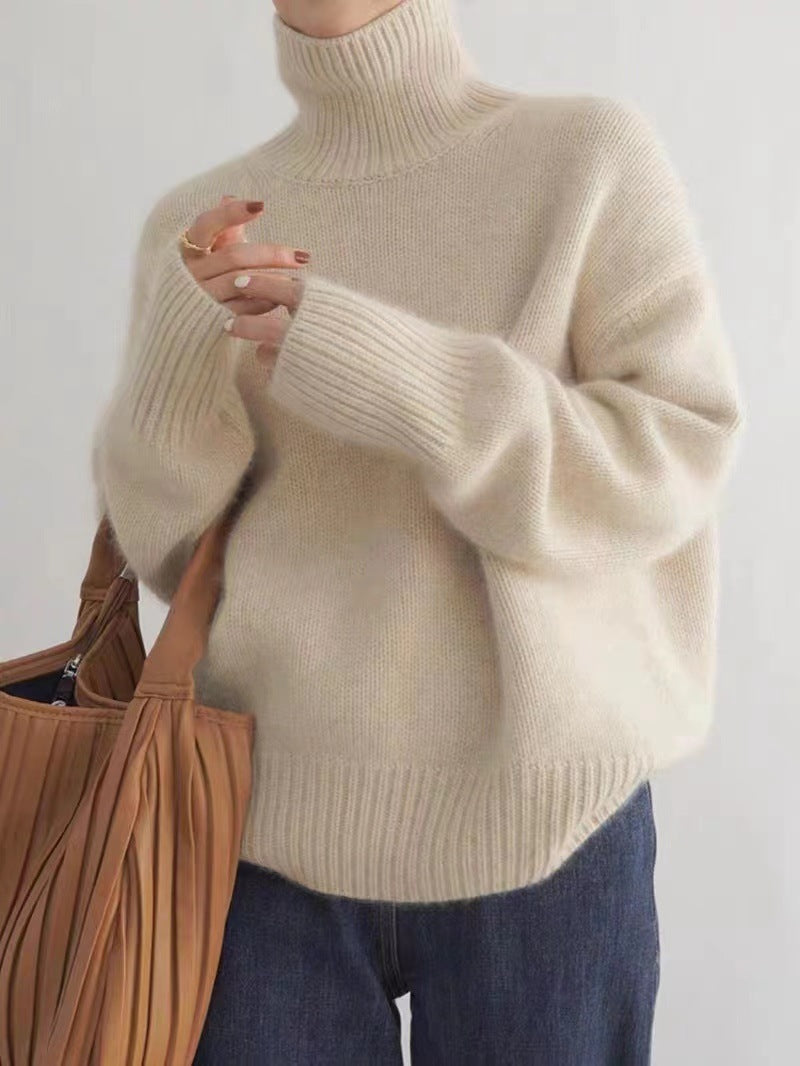 Women's Turtleneck Autumn And Winter Cashmere Sweater - ANIBEY