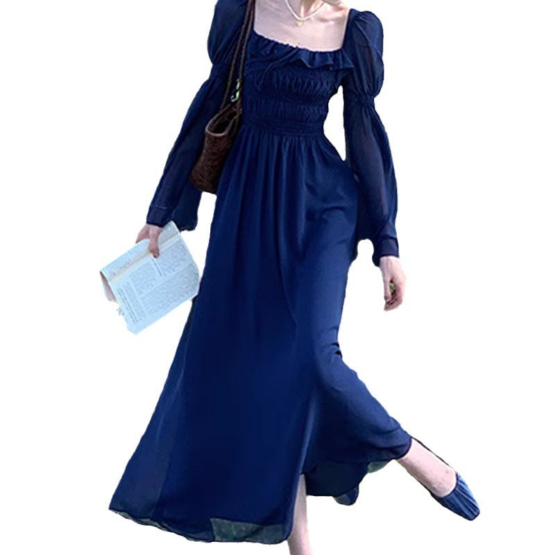 Elegant French Cinched Slimming Long Dress Children - ANIBEY