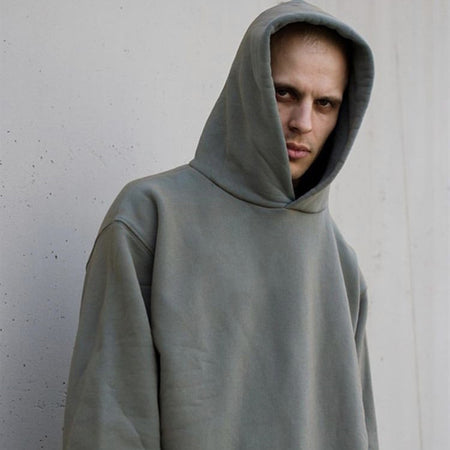 Classic Solid Color Fleece Hoodies for Men - ANIBEY