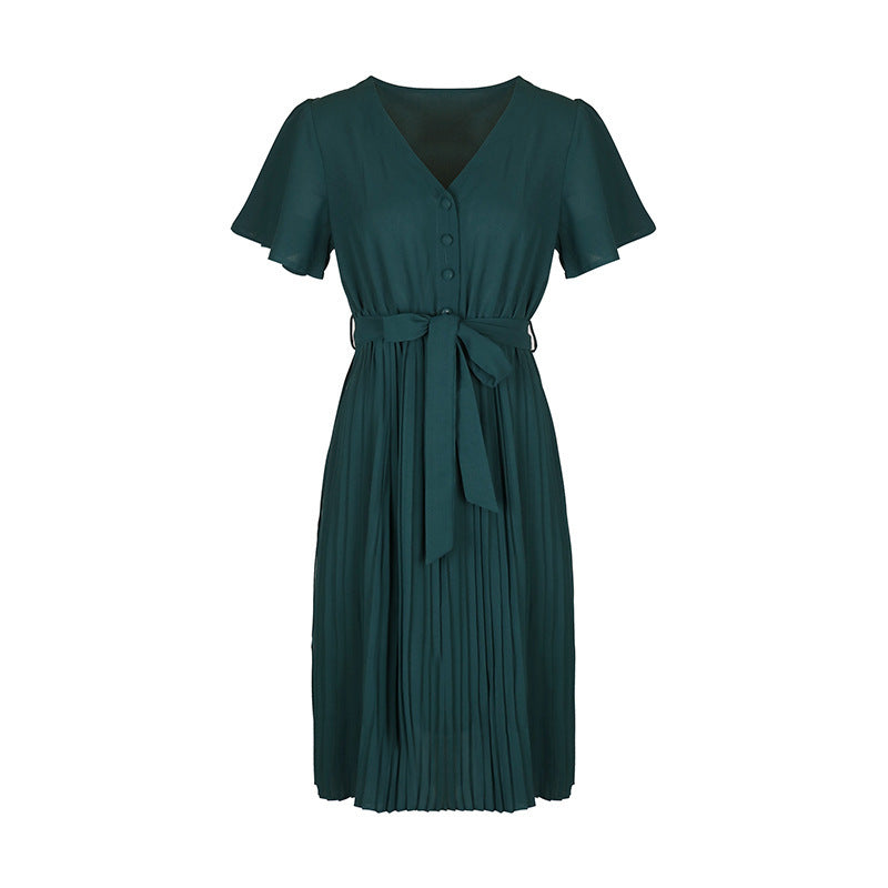 Elegant Women's French Retro Dress - ANIBEY