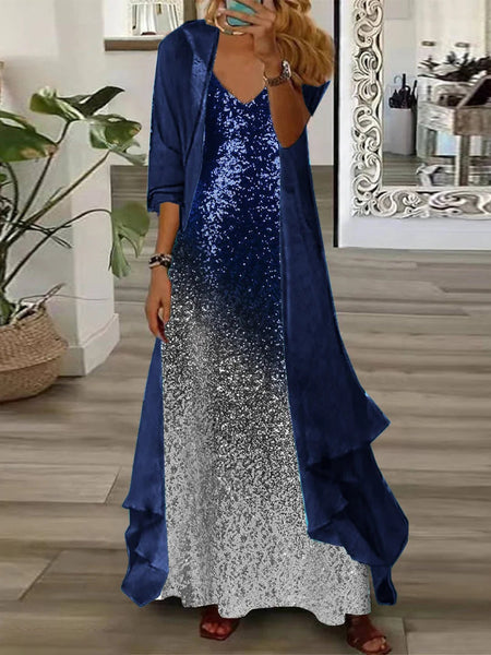 European And American Vacation Spaghetti Straps Long Skirt Indian Style Large Swing Skirt Two-piece Set - ANIBEY
