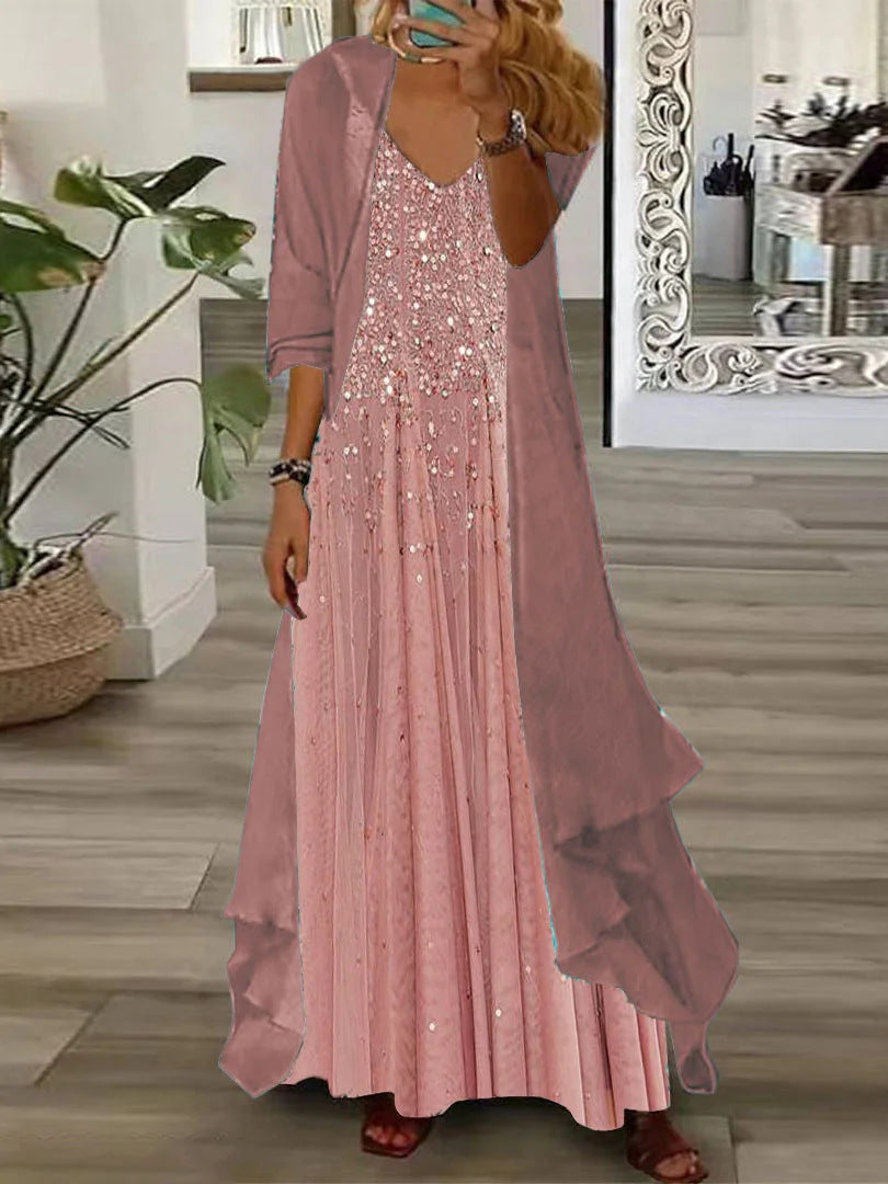 European And American Vacation Spaghetti Straps Long Skirt Indian Style Large Swing Skirt Two-piece Set - ANIBEY