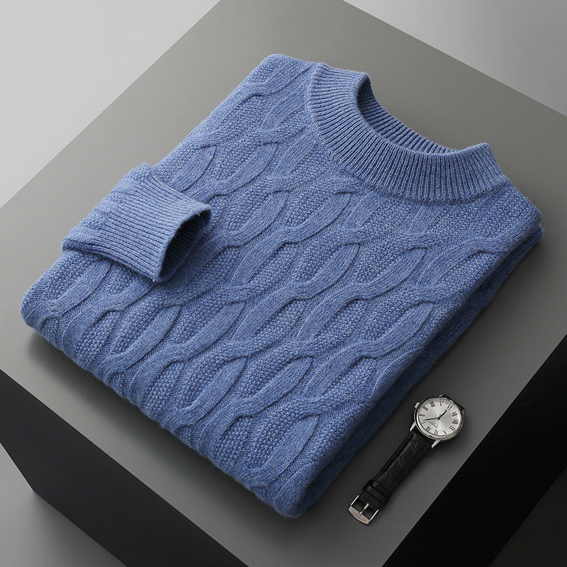 Men's Round-neck Thick Pullover Sweater - ANIBEY