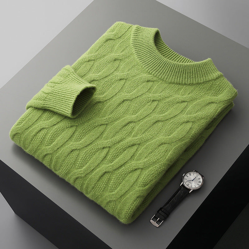 Men's Round-neck Thick Pullover Sweater - ANIBEY