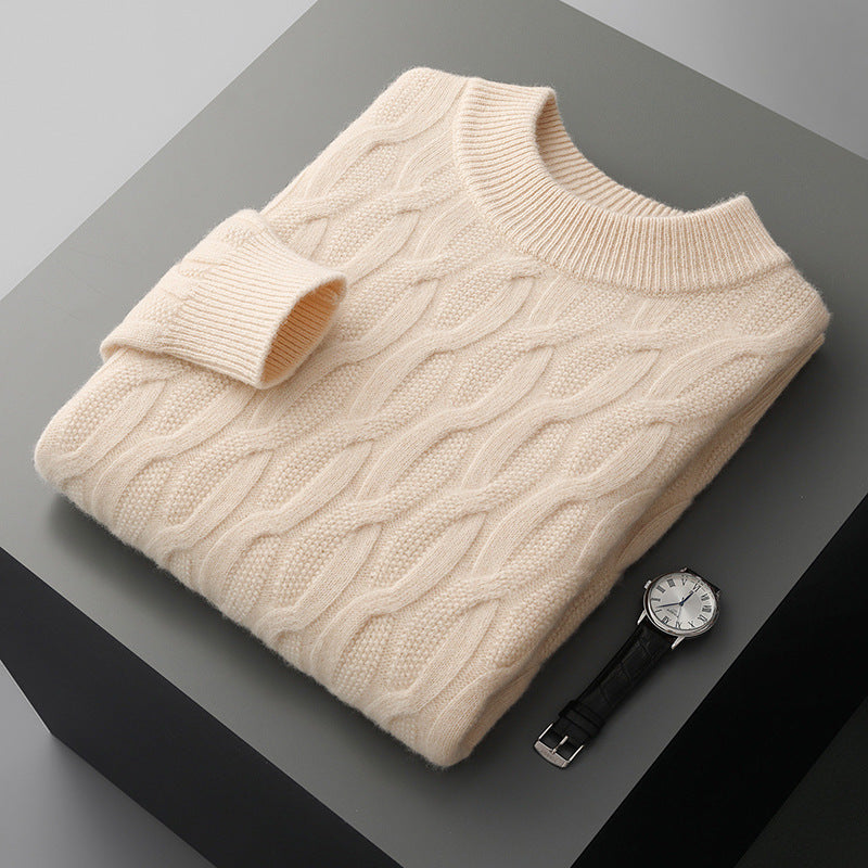 Men's Round-neck Thick Pullover Sweater - ANIBEY