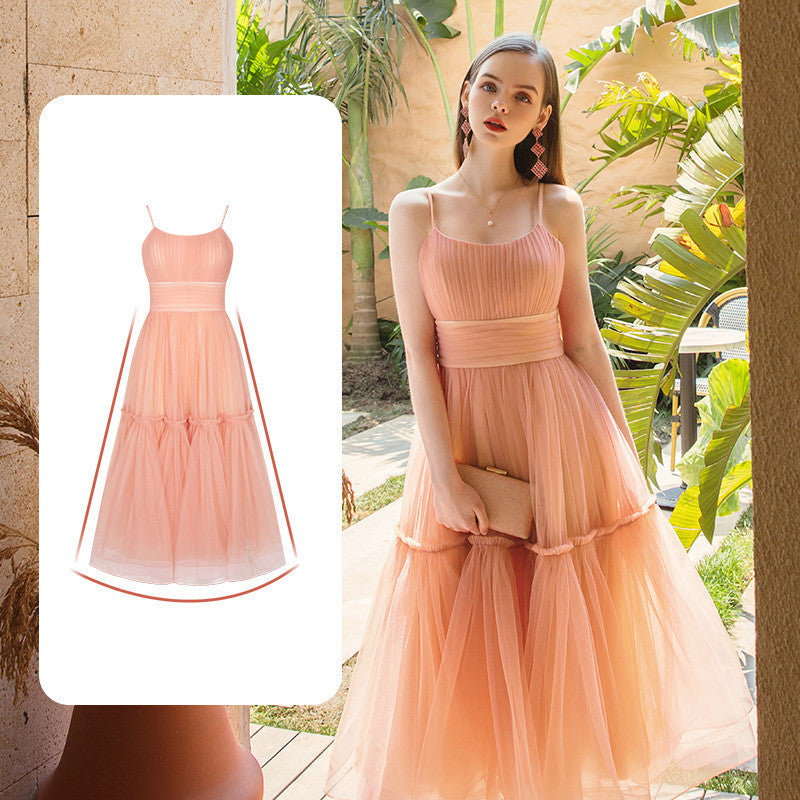 Green Ladies Holiday Slip Dress - ANIBEY