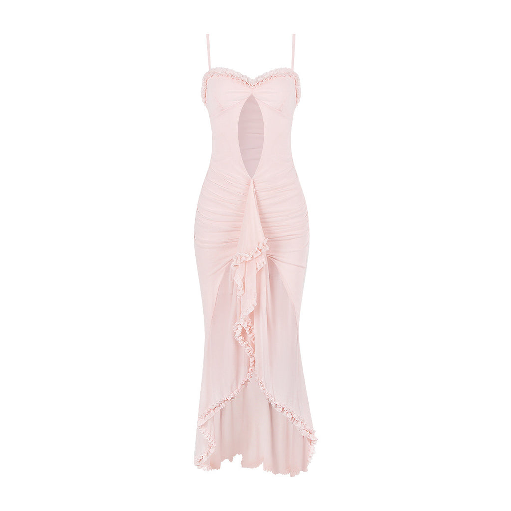 Spring Women's Mesh Hollow Navel-exposed Fishtail Skirt - ANIBEY