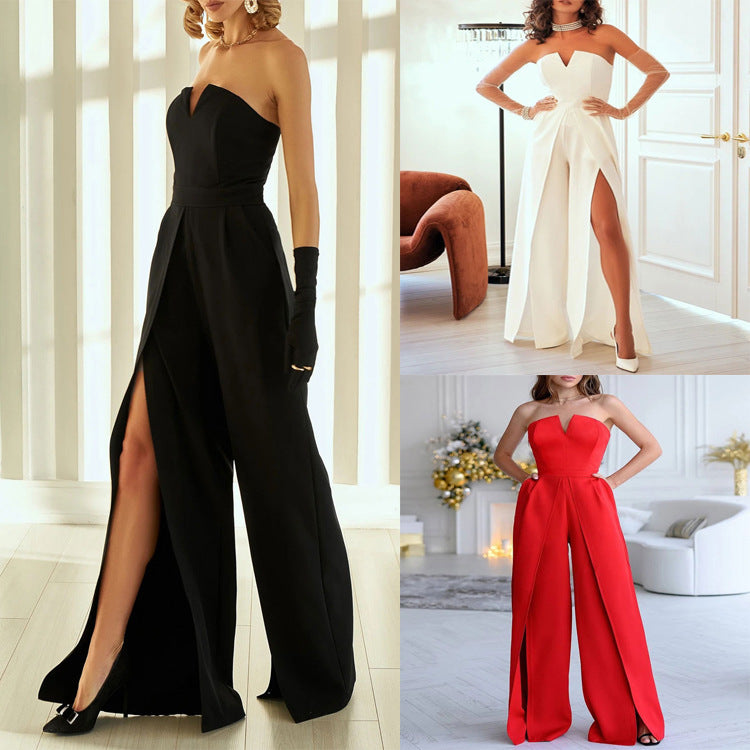 V-neck Sleeveless Straight Dress Women - ANIBEY