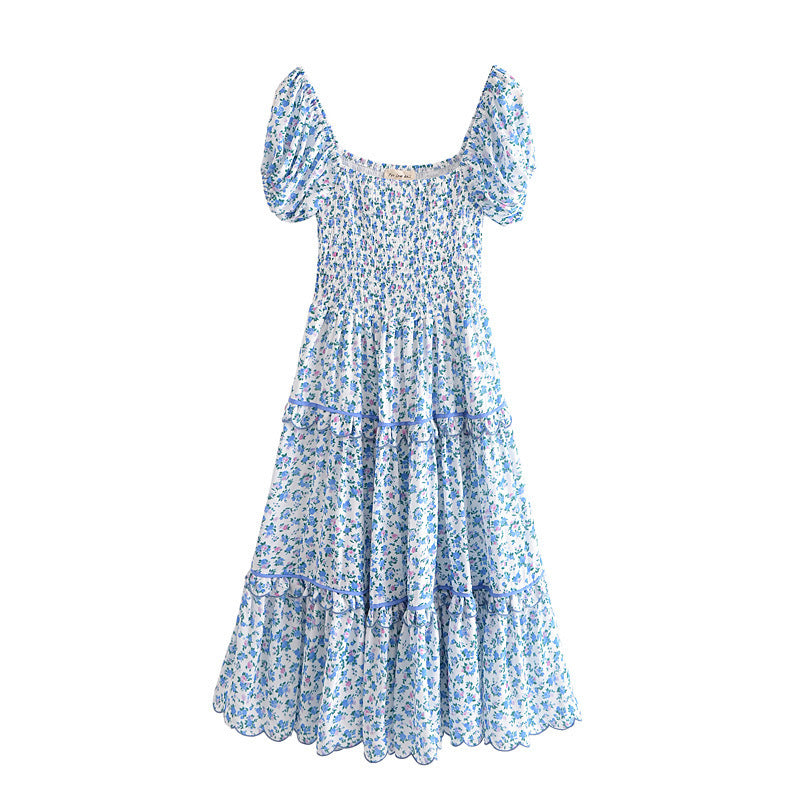 European And American Multi-layer Lace Long Dress Beach Dress - ANIBEY