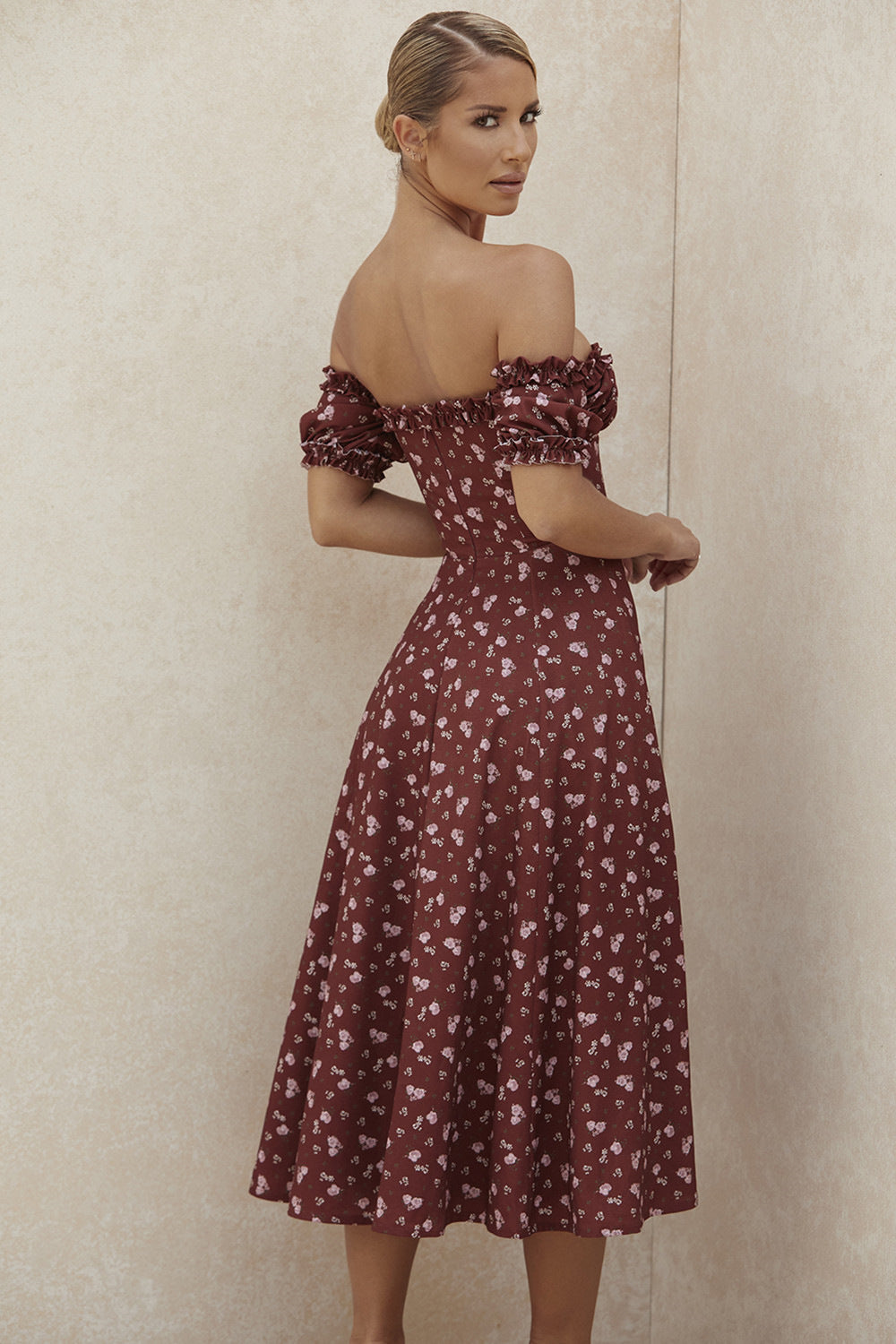 Split floral fungus dress - ANIBEY