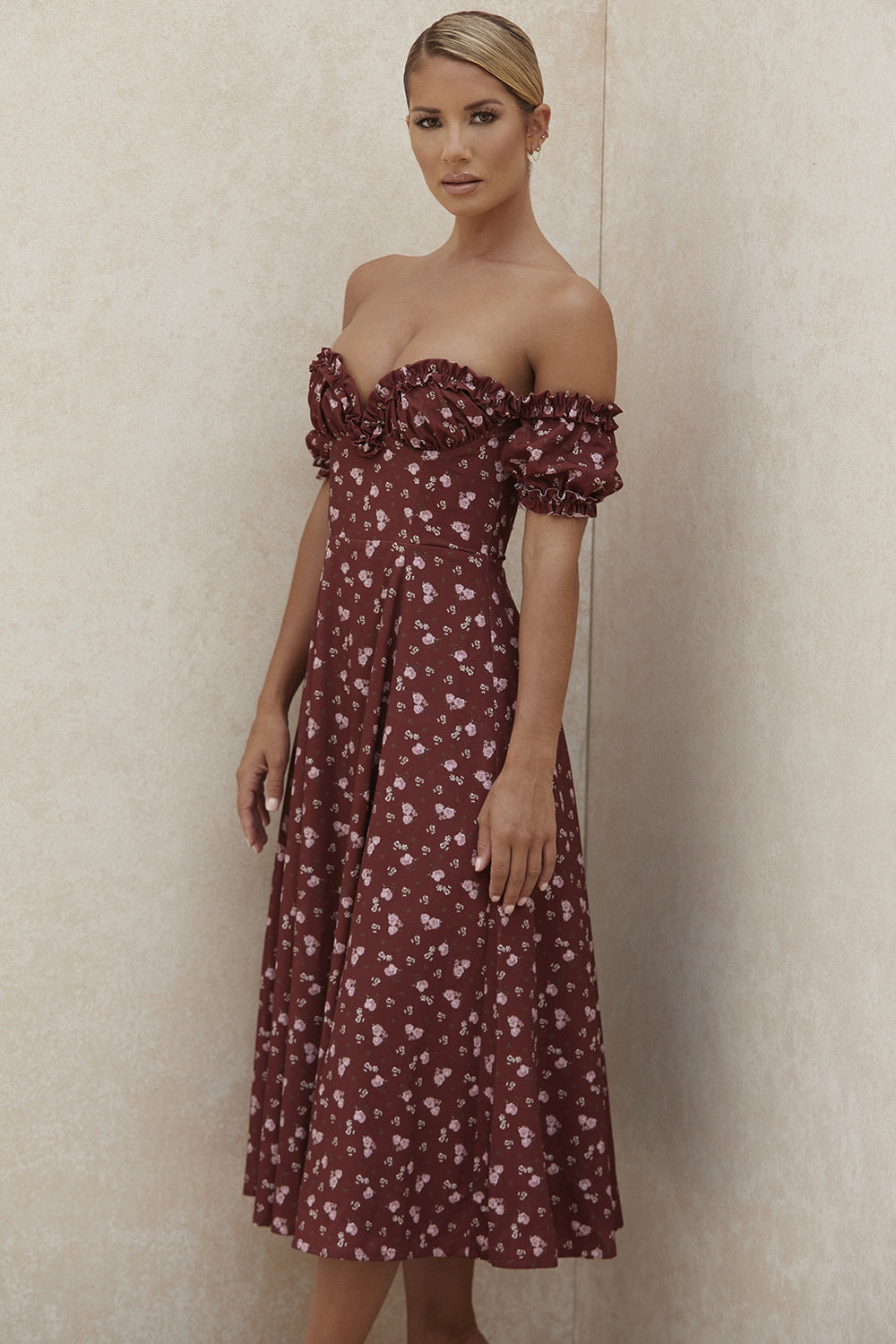 Split floral fungus dress - ANIBEY