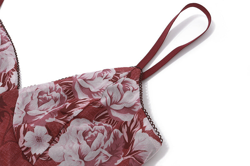 Women's Fashion Sexy Retro Printing Slip Dress - ANIBEY