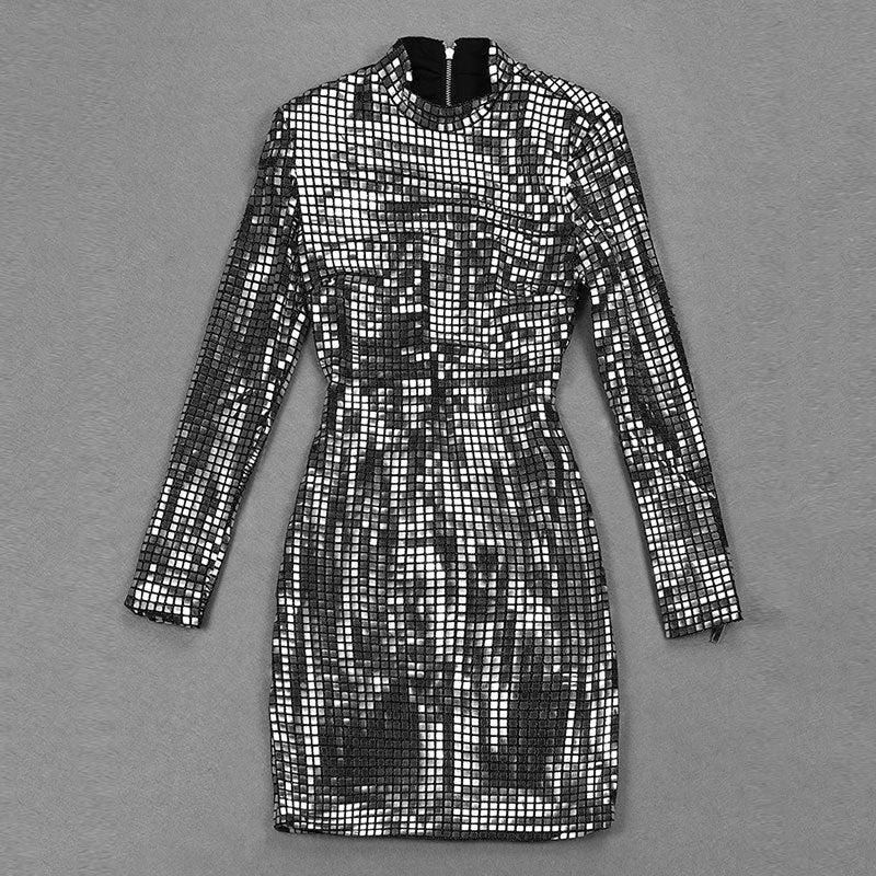 Women's Party Slim Dress Sequin Hip Wrap Dress - ANIBEY