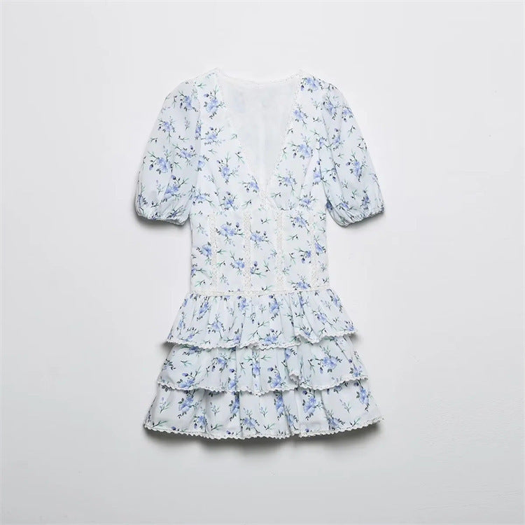 Sweet Embroidery Printing Cake Dress Fashion Temperament - ANIBEY