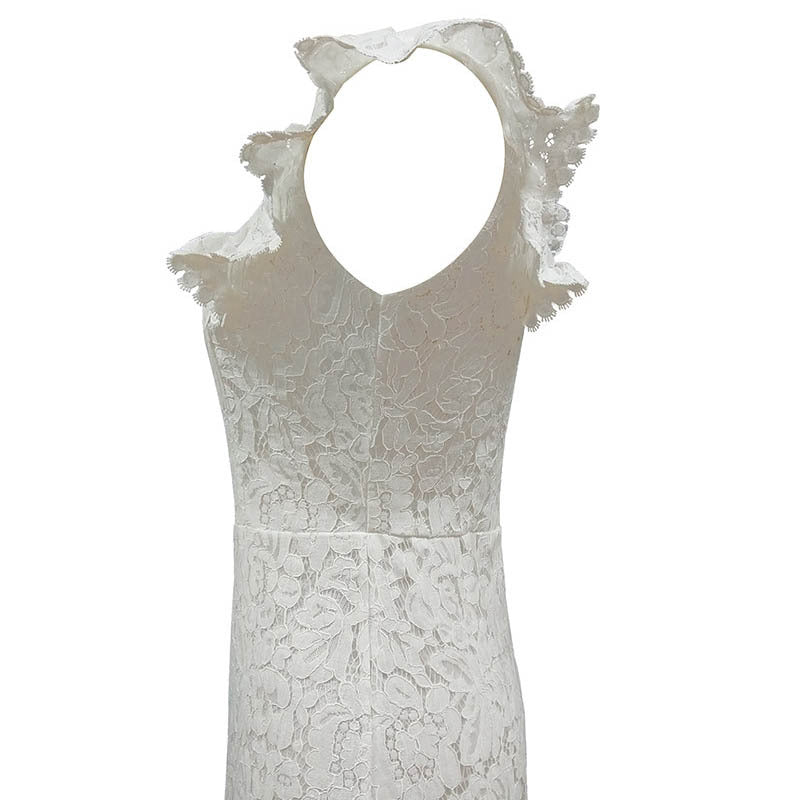 Fashion Simple Pure Color Lace Dress - ANIBEY