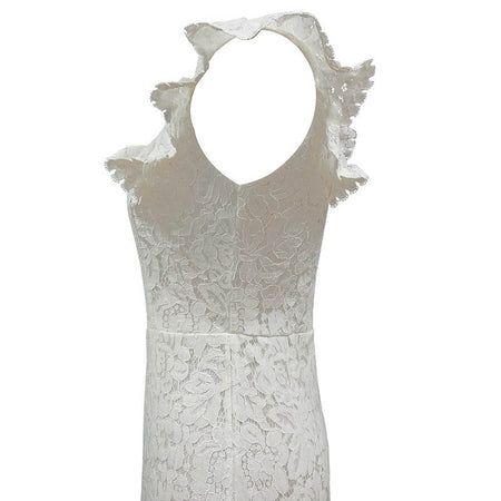 Fashion Simple Pure Color Lace Dress - ANIBEY