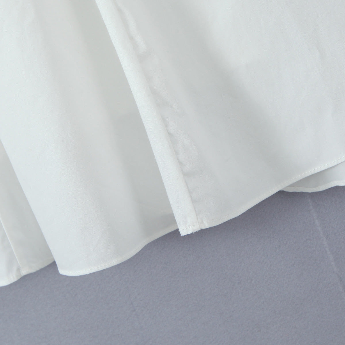 French Retro Square Collar Single Breasted Puff Short Sleeve Dress - ANIBEY