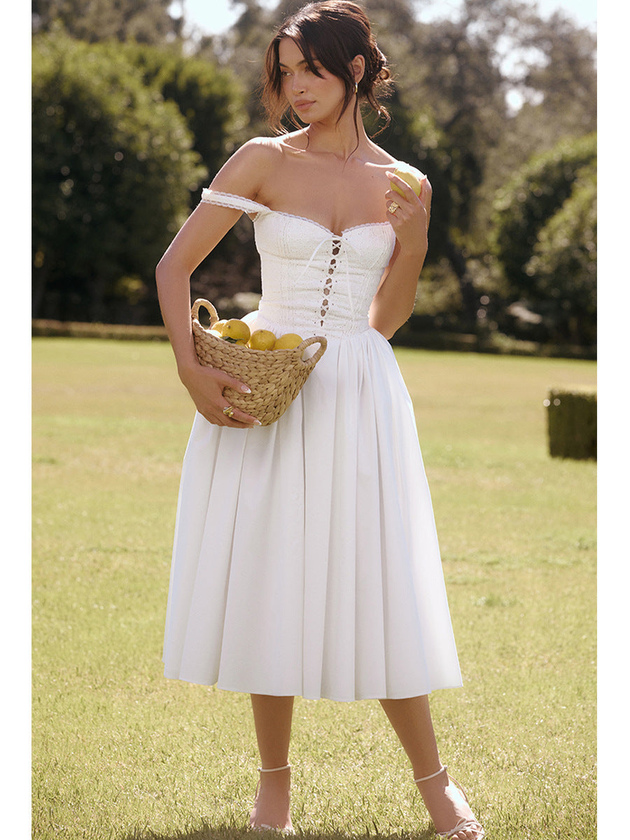 Women's Fashion Lace Sling French Dress - ANIBEY