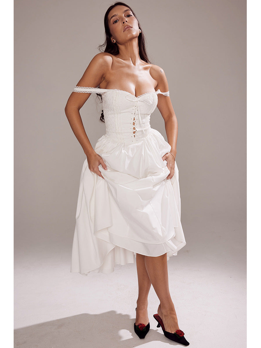 Women's Fashion Lace Sling French Dress - ANIBEY