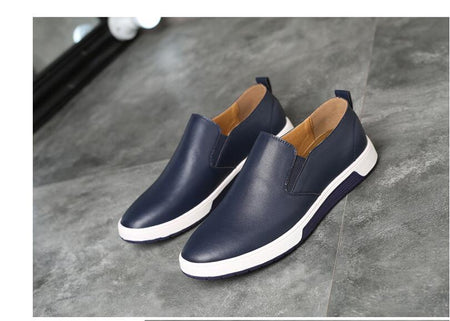 Men's Winter Leather Boots Loafer Shoes - ANIBEY