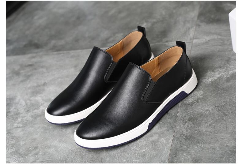 Men's Winter Leather Boots Loafer Shoes - ANIBEY