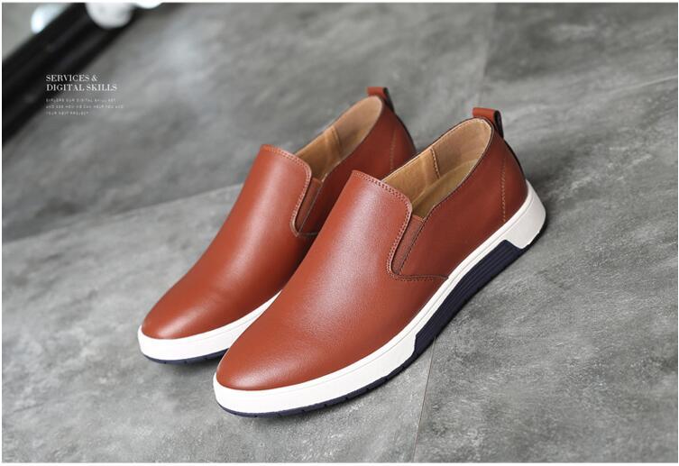 Men's Winter Leather Boots Loafer Shoes - ANIBEY