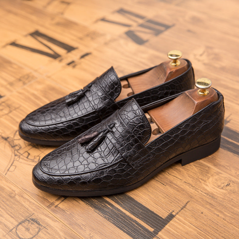 Elegant Artificial PU Pointed Formal Shoes for Men - ANIBEY