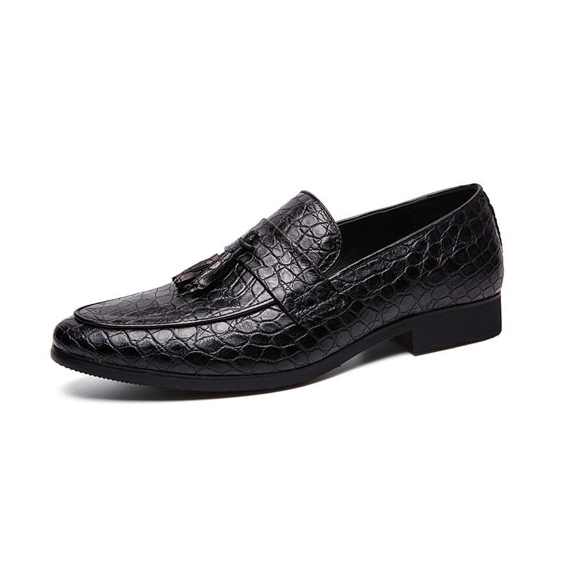 Elegant Artificial PU Pointed Formal Shoes for Men - ANIBEY